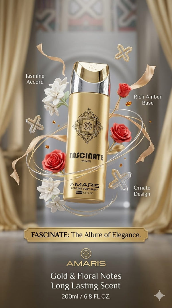 Amaris Fascinate (Women) – Perfume Body Spray, 200ml/6.8 fl.oz.
